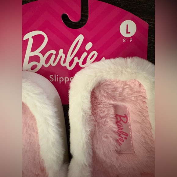 Barbie white and pink bow memory foam slippers - Picture 4 of 8